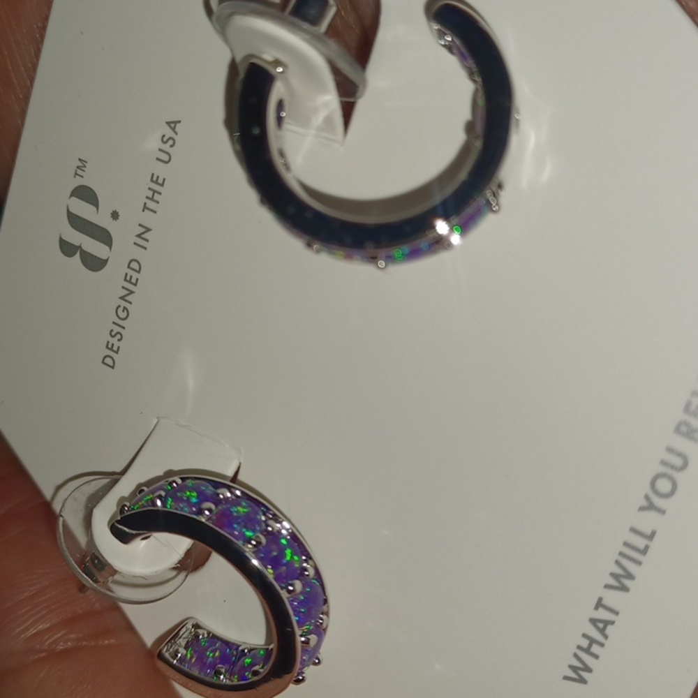 BP Amethyst Fire Opal Earrings